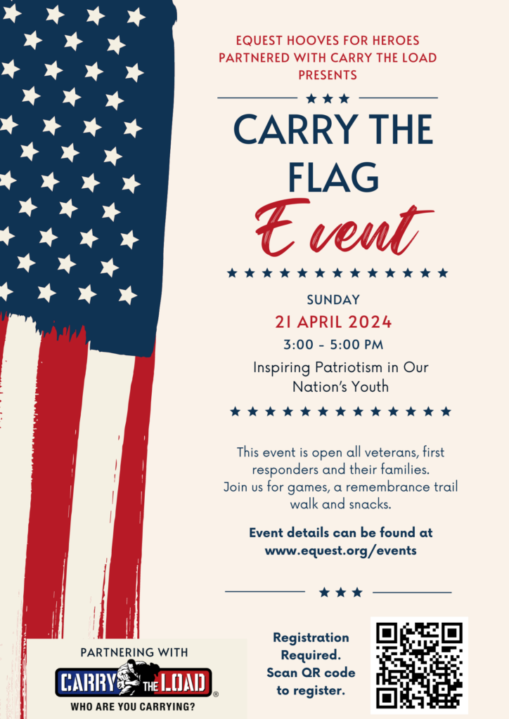 A flyer for a political event featuring an American flag