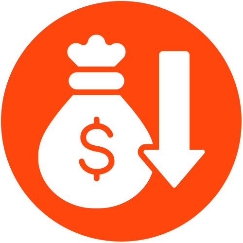 bag of money with a crown on top of it